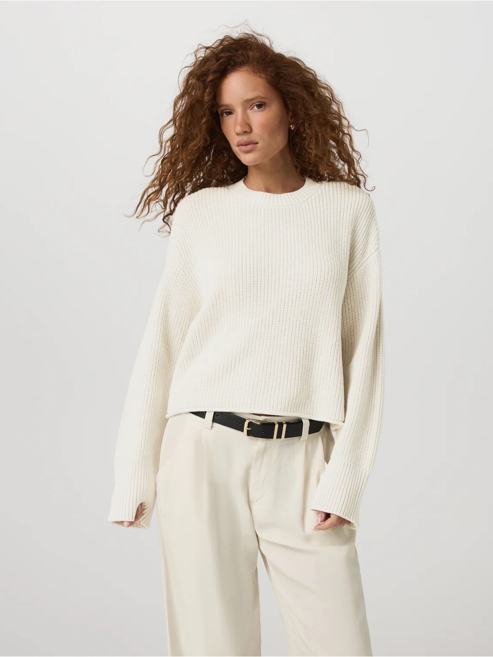 NEW Vuori Montauk Crew Sweater in Marshmallow